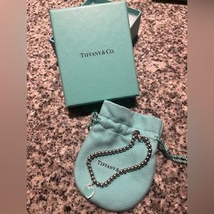 Authentic Tiffany’s & Co Blue Heart Tag Bead Bracelet